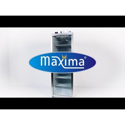Maxima Mrazící skříň - 400 l - nerezová ocel - se skleněnými dveřmi |  09405023